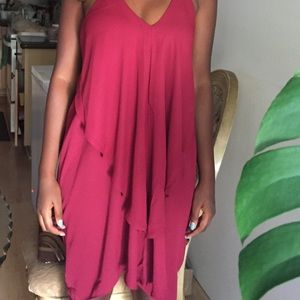 Red/Maroon Silk Dress💫